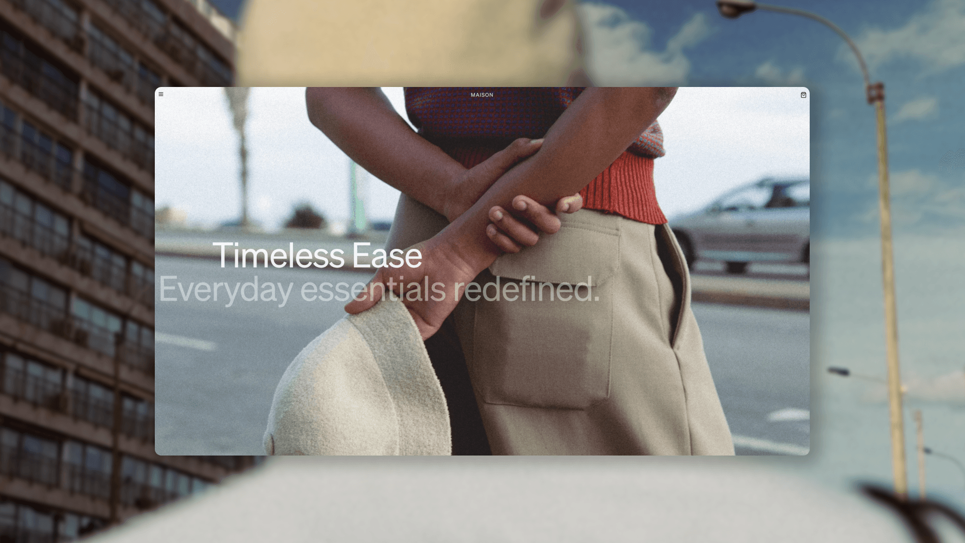 Modern and responsive e-commerce landing page for Maison.